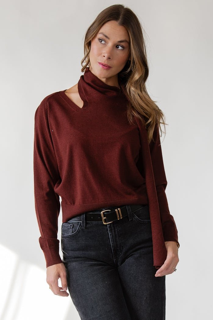 ASTR The Label Silvana Sweater - Brown - JO+CO