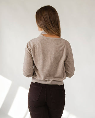 ASTR The Label Silvana Taupe Sweater - JO+CO