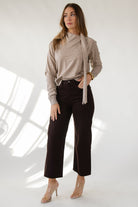 ASTR The Label Silvana Taupe Sweater - JO+CO
