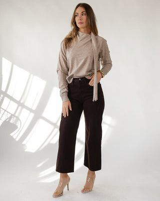 ASTR The Label Silvana Taupe Sweater - JO+CO