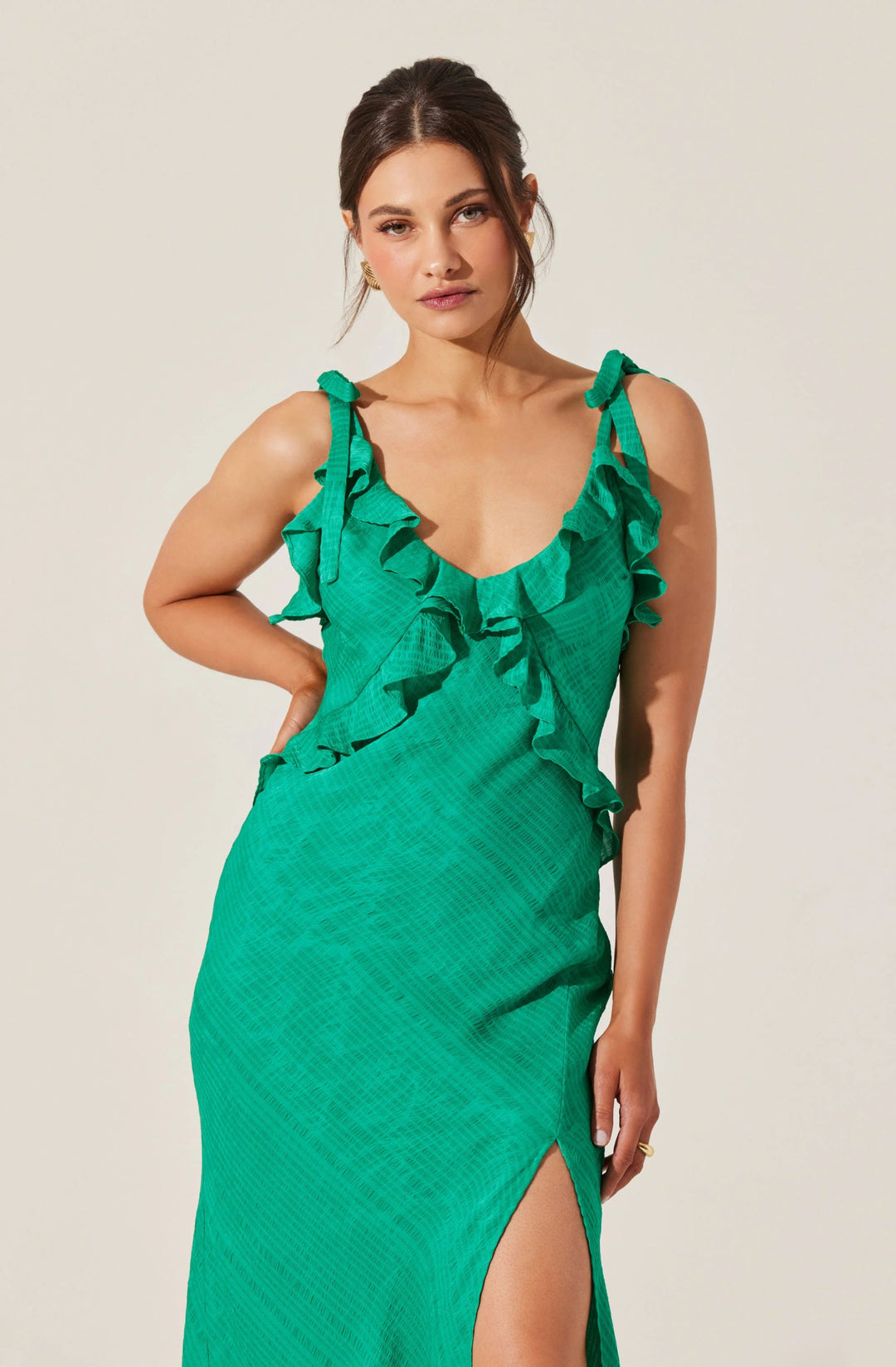 ASTR The Label Sorbae Green Dress - Final Sale - JO+CO