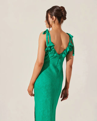 ASTR the Label | Sorbae Ruffle Maxi Dress in Green ASTR the Label | Sorbae Ruffle Maxi Dress in Green