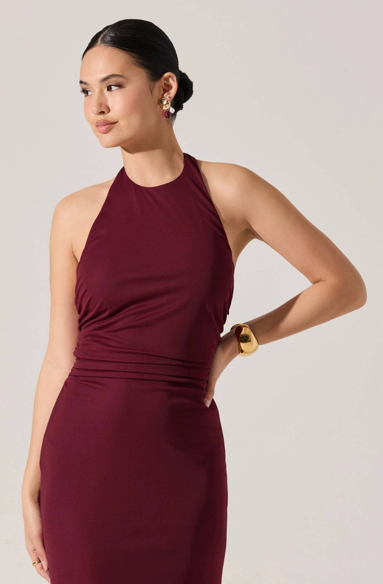 ASTR the Label Zaira Dress in Wine - size M ASTR the Label Zaira Dress in Wine - size M