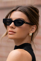 Astra Sunglasses: Black/Triple Black Lens - JO+CO