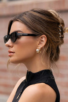 Astra Sunglasses: Black/Triple Black Lens - JO+CO