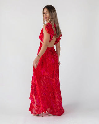 Stunning Athena Red Cutout Maxi Dress Stunning Athena Red Cutout Maxi Dress