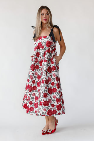 Berklyn Roses Jacquard Midi Dress - Final Sale - JO+CO