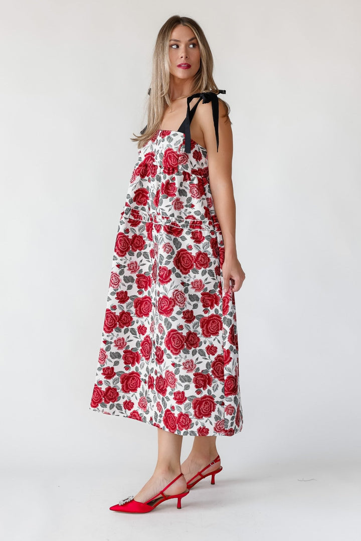Berklyn Roses Jacquard Midi Dress - Final Sale - JO+CO