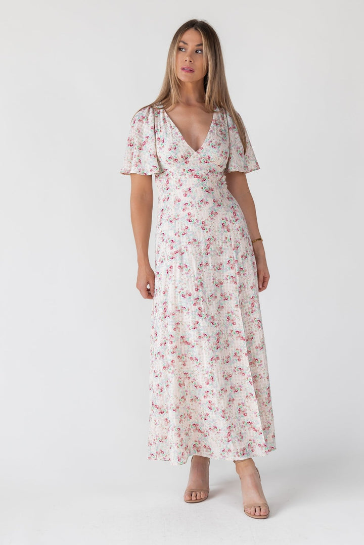 Birdie Blush Floral Maxi Dress - JO+CO
