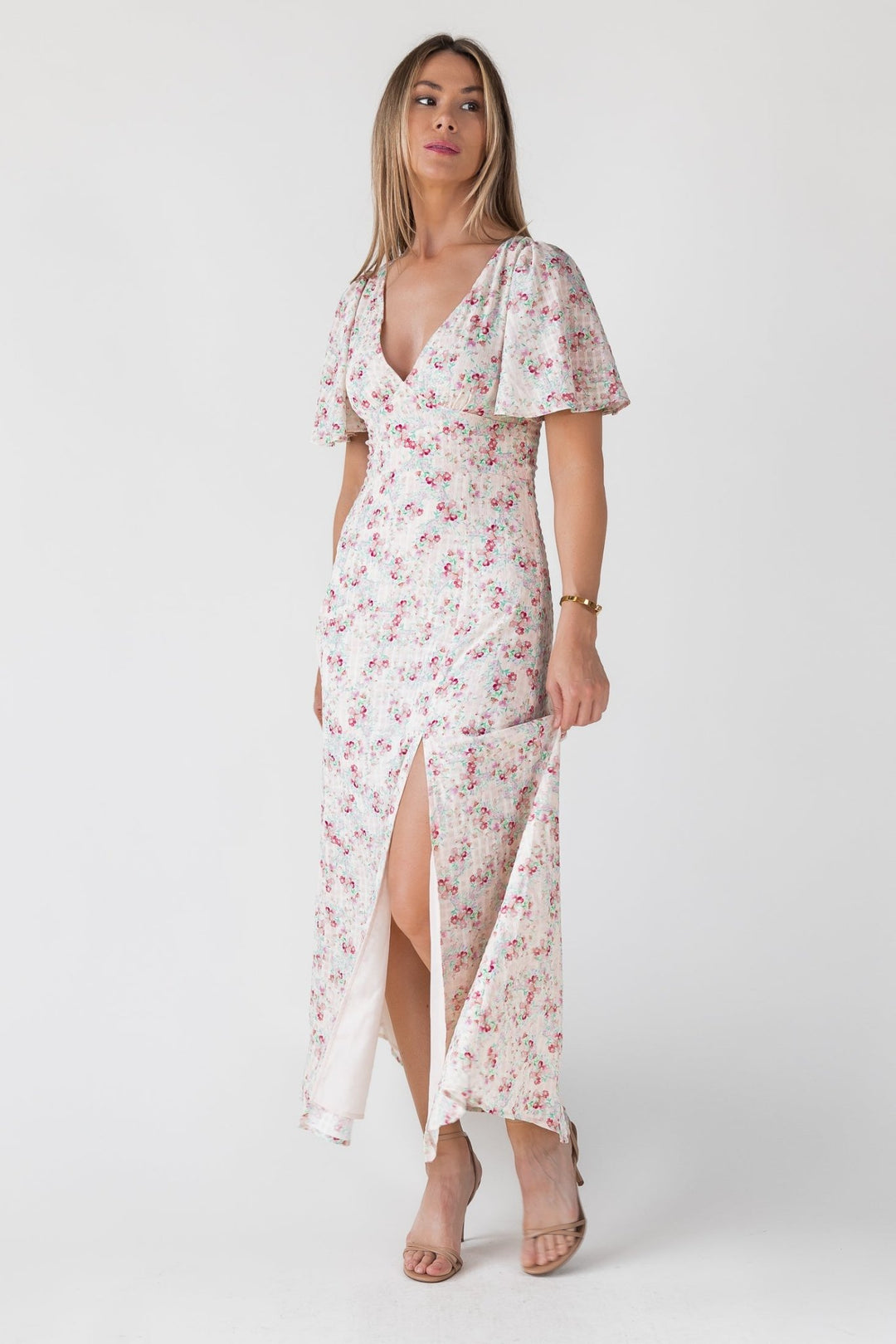 Birdie Blush Floral Maxi Dress - JO+CO
