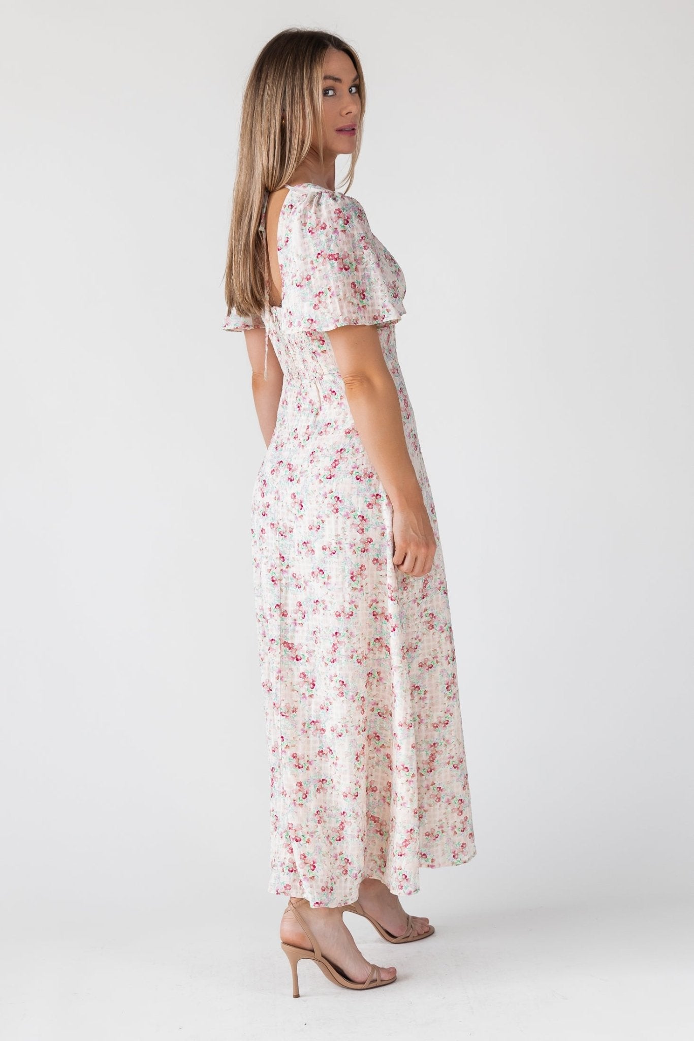 Birdie Blush Floral Maxi Dress - JO+CO