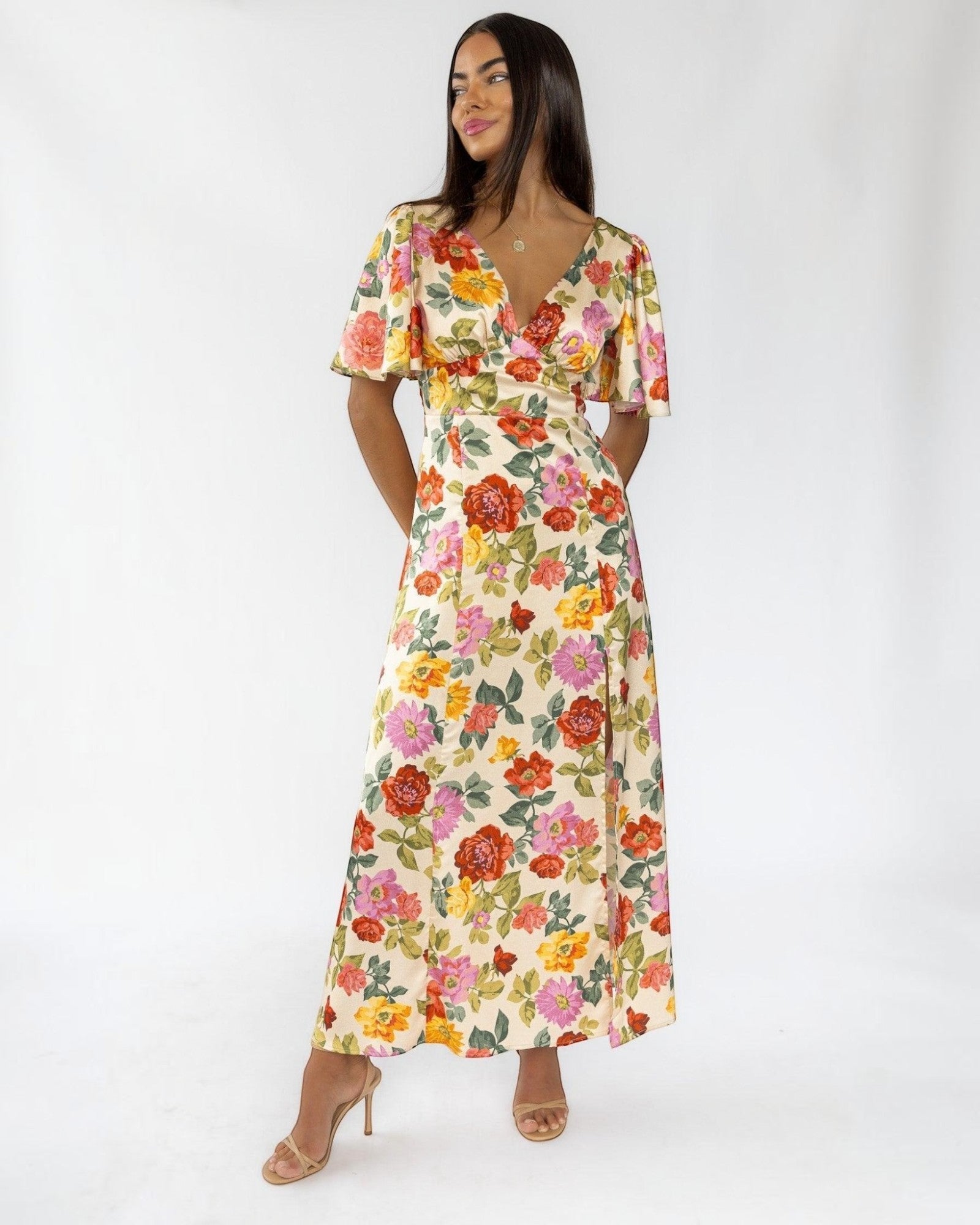 garden maxi dress Elegant and Flowy Birdie Garden Floral Maxi Dress