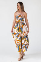 Blue Strapless Wrap Maxi Dress - Final Sale - JO+CO