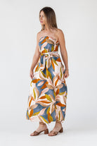 Blue Strapless Wrap Maxi Dress - Final Sale - JO+CO