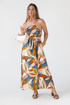 Blue Strapless Wrap Maxi Dress - Final Sale - JO+CO