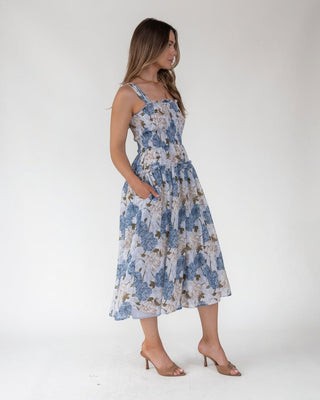 Bluebell Bloom Smocked Midi Dress - Final Sale - JO+CO