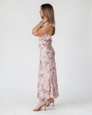 Blush Floral Flutter Strap Maxi Dress - Final Sale - JO+CO
