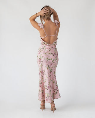 Blush Floral Flutter Strap Maxi Dress - Final Sale - JO+CO
