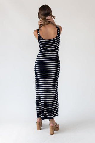 Boardwalk Navy Knit Maxi Dress - Final Sale - JO+CO