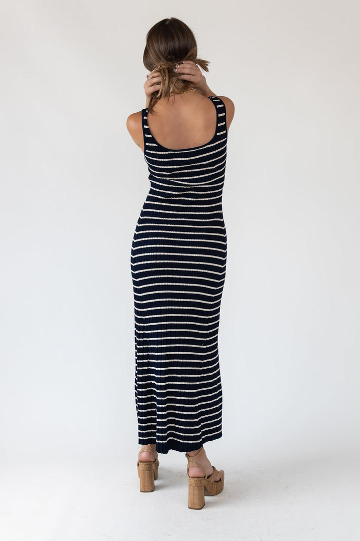 Boardwalk Navy Knit Maxi Dress - Final Sale - JO+CO