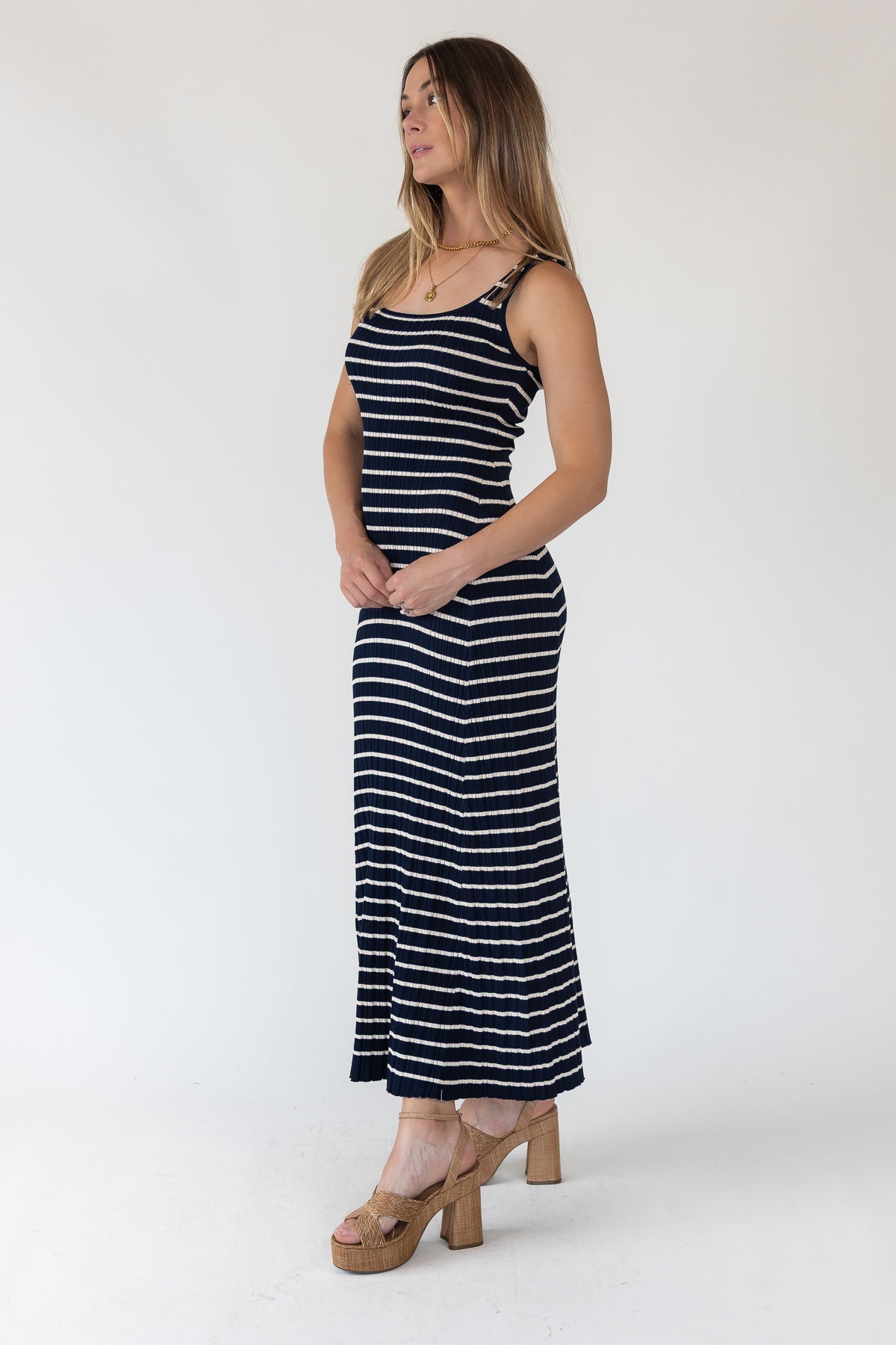 Boardwalk Navy Knit Maxi Dress - Final Sale - JO+CO