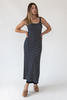 Boardwalk Navy Knit Maxi Dress - Final Sale - JO+CO