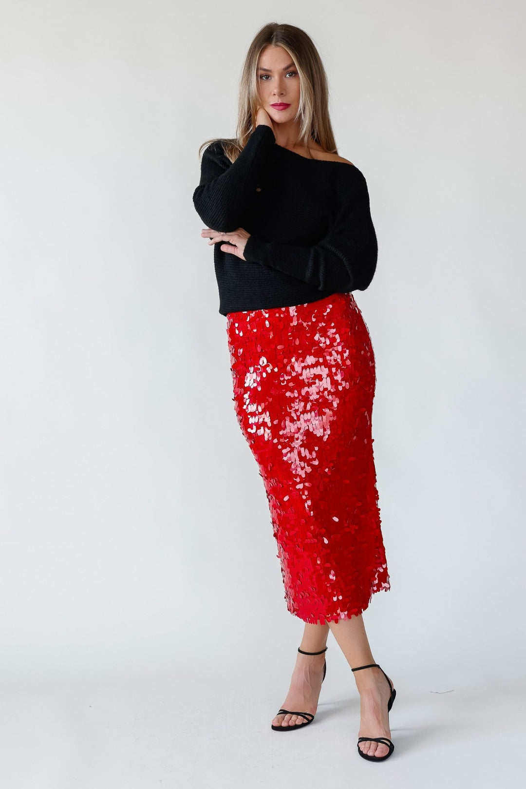 Brandie Black Rib Knit Sweater - Final Sale - JO+CO