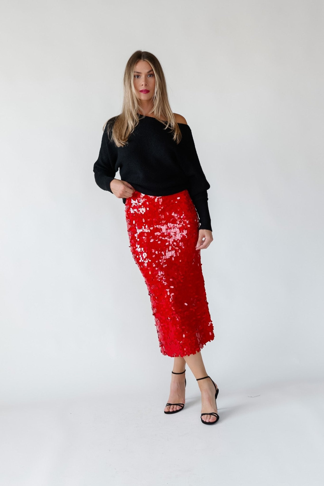 Brandie Black Rib Knit Sweater - Final Sale - JO+CO