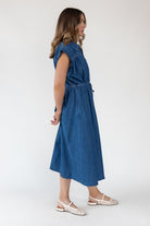 Brielle Zip - Front Denim Midi Dress - Final Sale - JO+CO