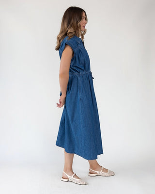 Brielle Zip - Front Denim Midi Dress - Final Sale - JO+CO