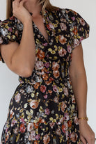 Britton Chocolate Floral Maxi Dress - JO+CO