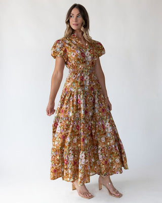 Britton Terracotta Floral Maxi Dress - JO+CO