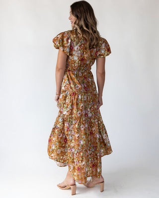 Britton Terracotta Floral Maxi Dress - JO+CO