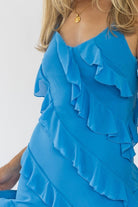 Caelyn Blue Tiered Maxi Dress - Final Sale - JO+CO