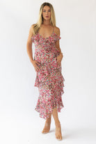 Camari Pink Floral Midi Dress - Final Sale - JO+CO