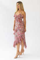 Camari Pink Floral Midi Dress - Final Sale - JO+CO