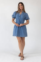 Camden Tie - Back Denim Mini Dress - Final Sale - JO+CO