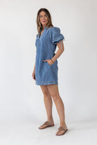 Camden Tie - Back Denim Mini Dress - Final Sale - JO+CO