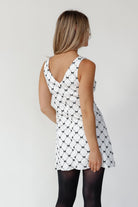 Carmine Ivory Bow Mini Dress - Final Sale - JO+CO