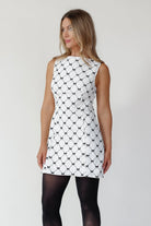 Carmine Ivory Bow Mini Dress - Final Sale - JO+CO
