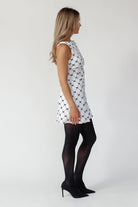 Carmine Ivory Bow Mini Dress - Final Sale - JO+CO