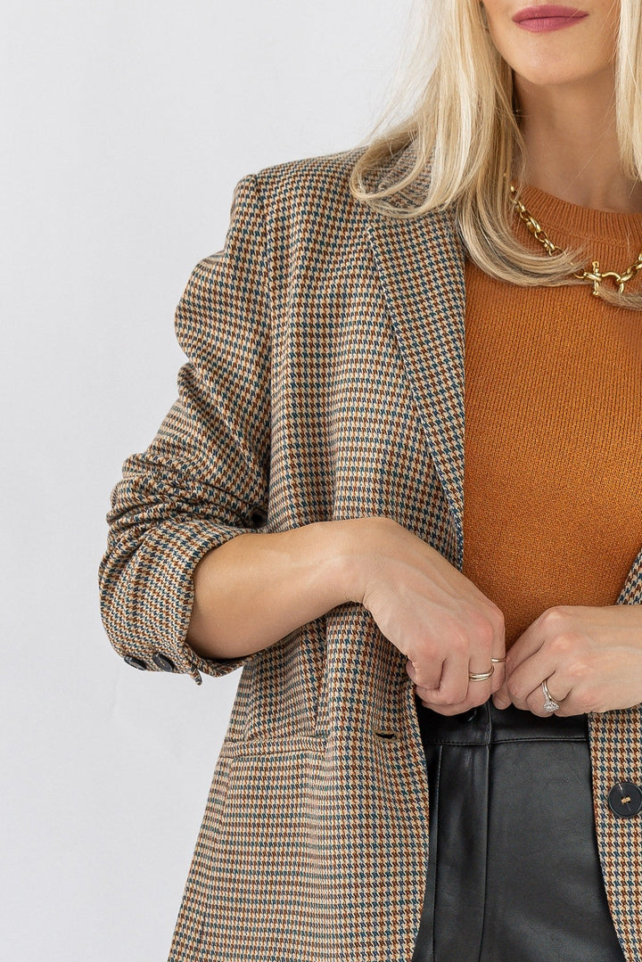 Check Me Out Houndstooth Blazer - JO+CO