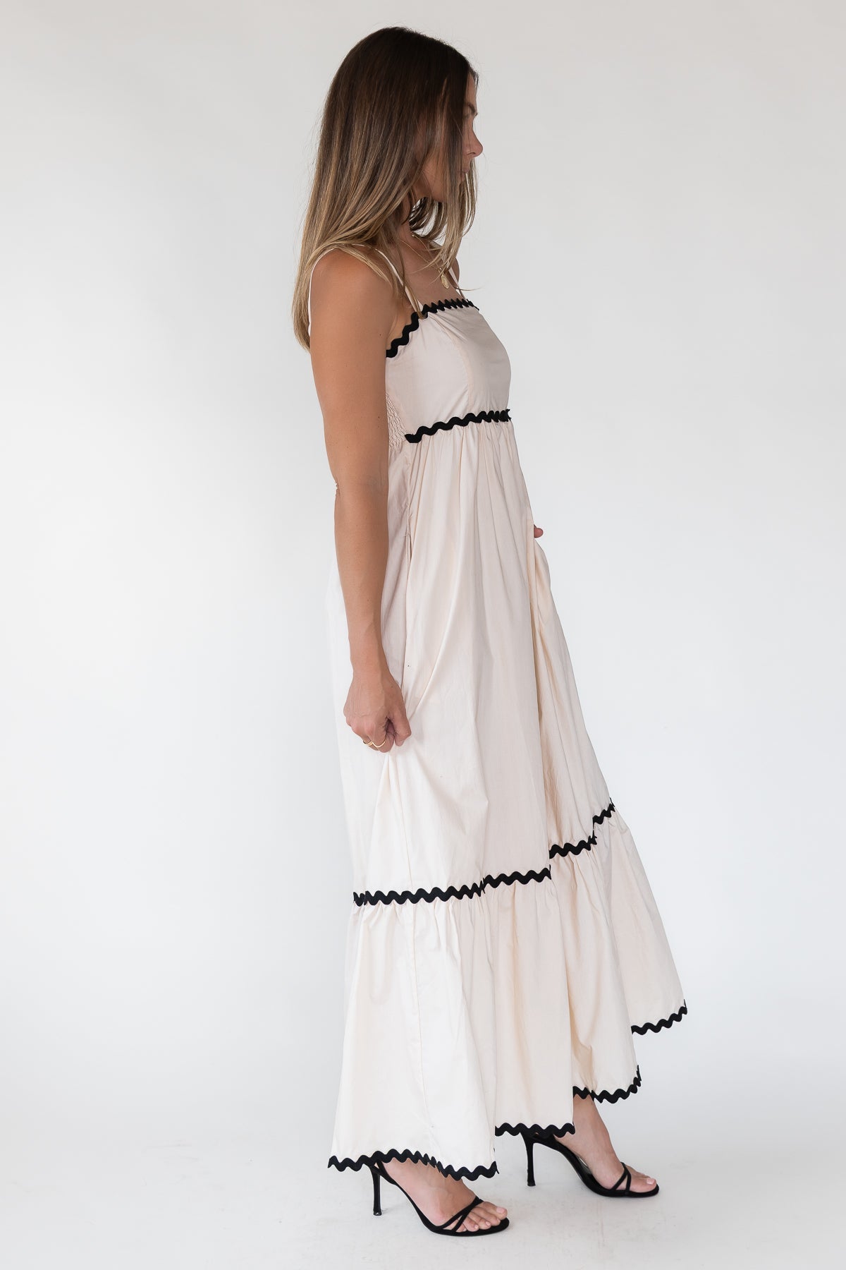 Cienna Ric Rac Trim Maxi Dress - Final Sale - JO+CO