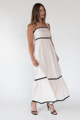 Cienna Ric Rac Trim Maxi Dress - Final Sale - JO+CO