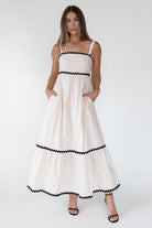 Cienna Ric Rac Trim Maxi Dress - Final Sale - JO+CO