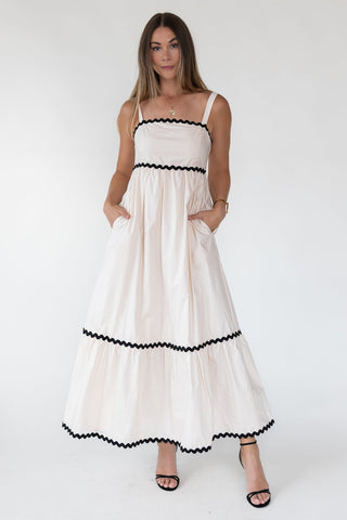 Cienna Ric Rac Trim Maxi Dress - Final Sale - JO+CO