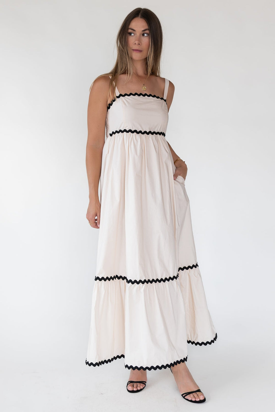 Cienna Ric Rac Trim Maxi Dress - Final Sale - JO+CO
