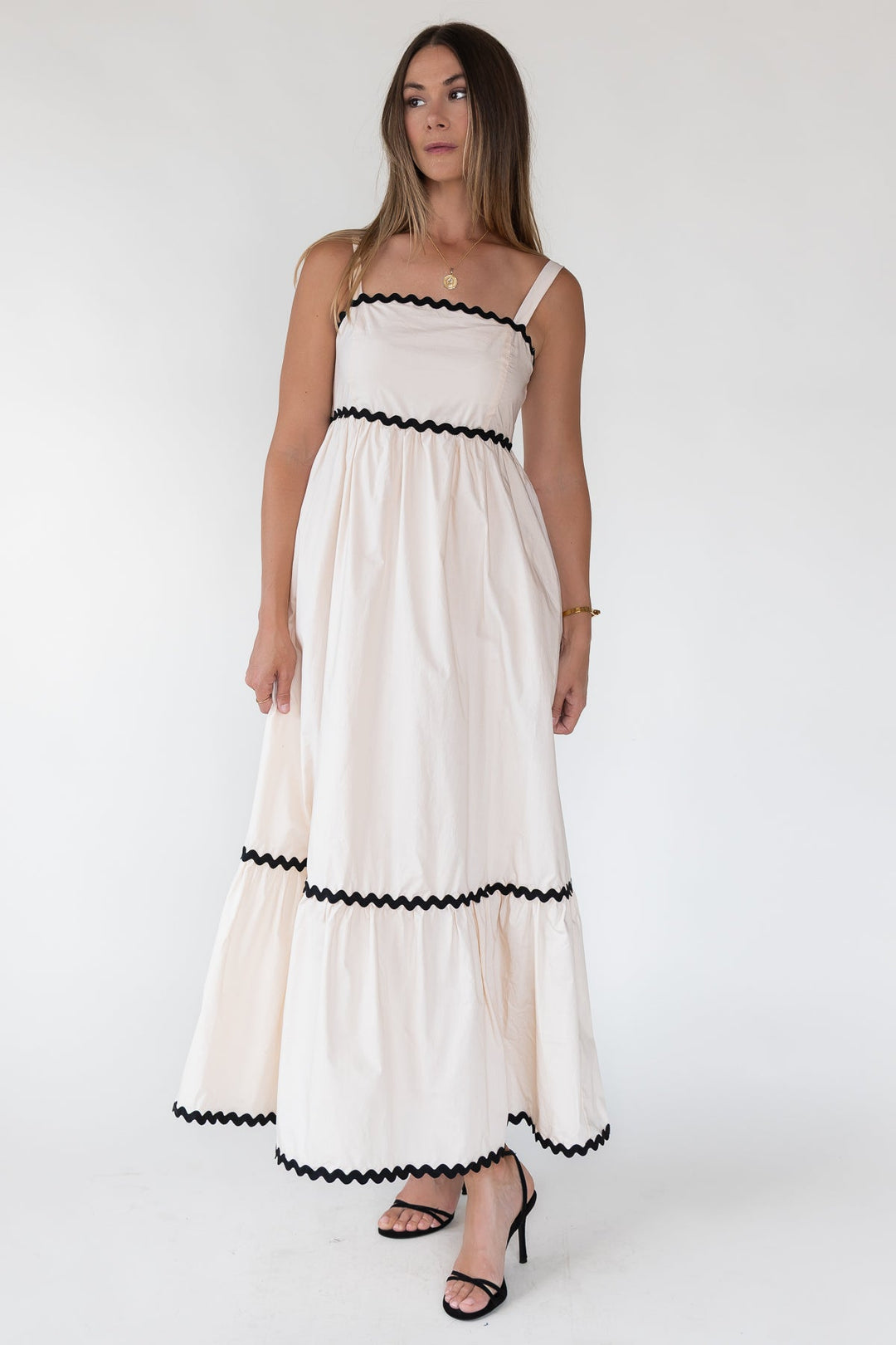 Cienna Ric Rac Trim Maxi Dress - Final Sale - JO+CO