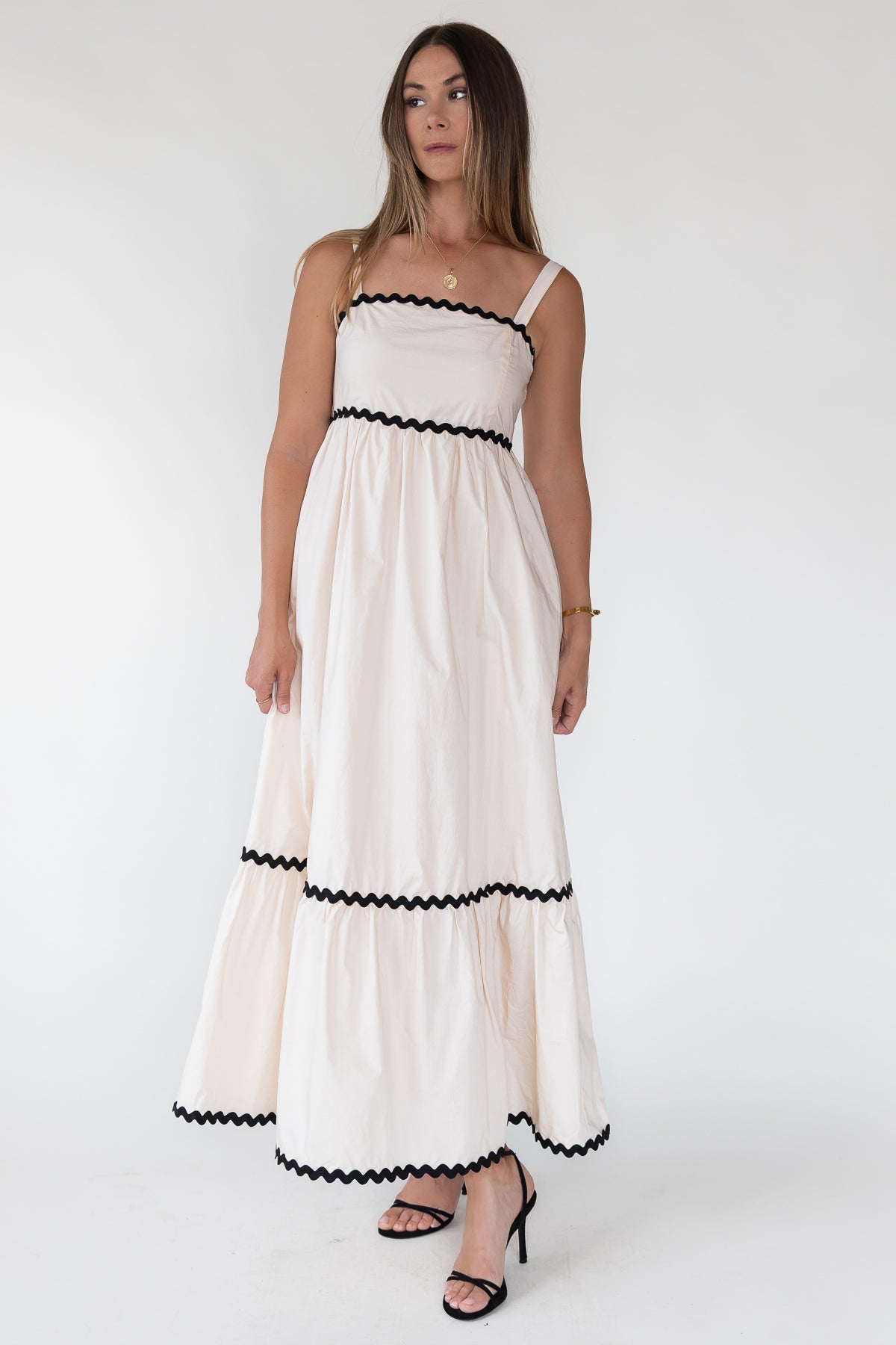 Cienna Ric Rac Trim Maxi Dress - Final Sale - JO+CO