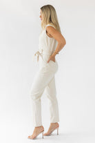 Corrine Natural Washed Jumpsuit - Final Sale - JO+CO